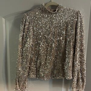 Sanctuary Shimmering Sequin Blouse
